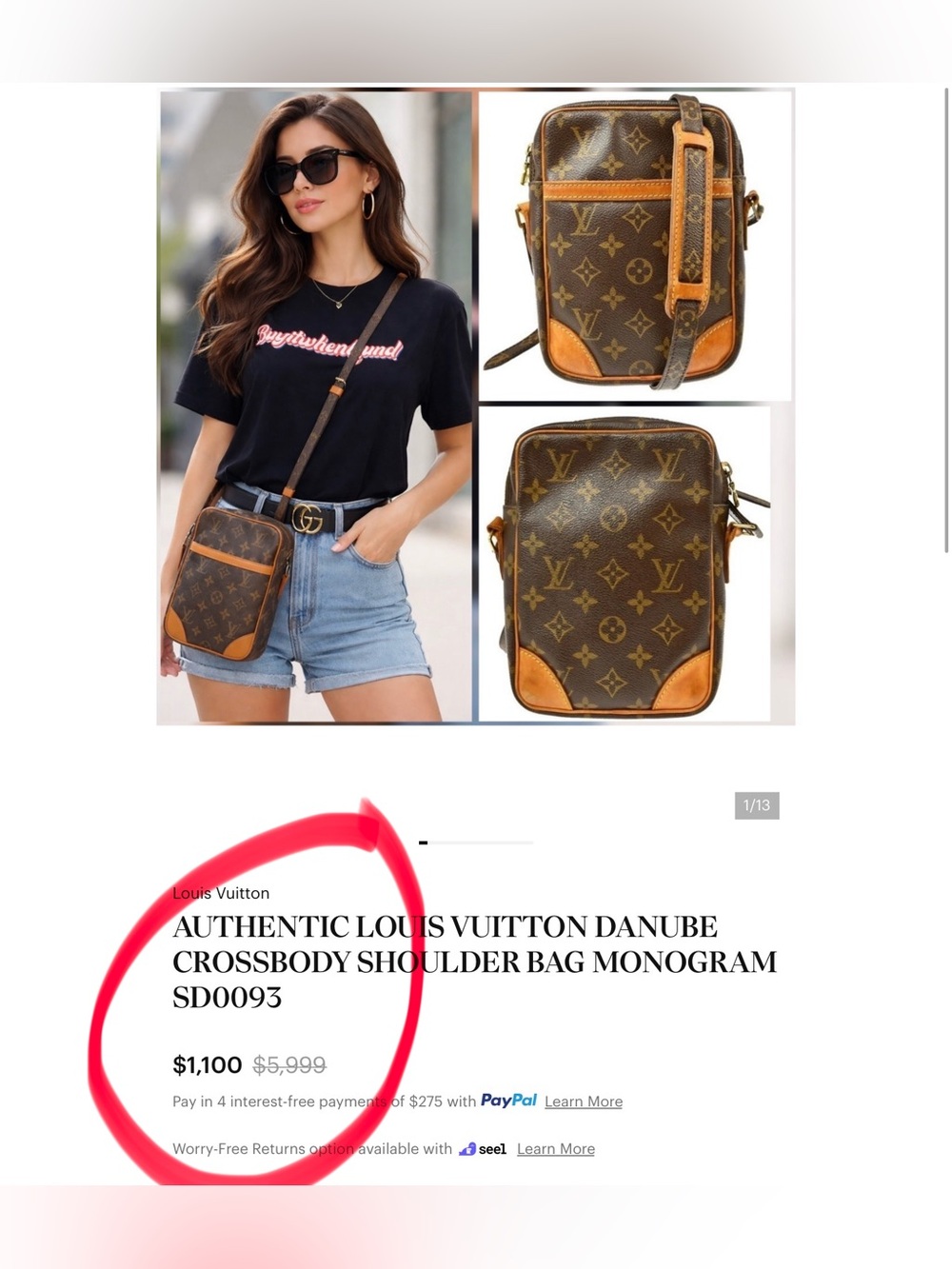 ✅LV AUTHENTIC Monogram Messenger UNISEX Bag LOUIS Vuitton - Picture 3 of 14